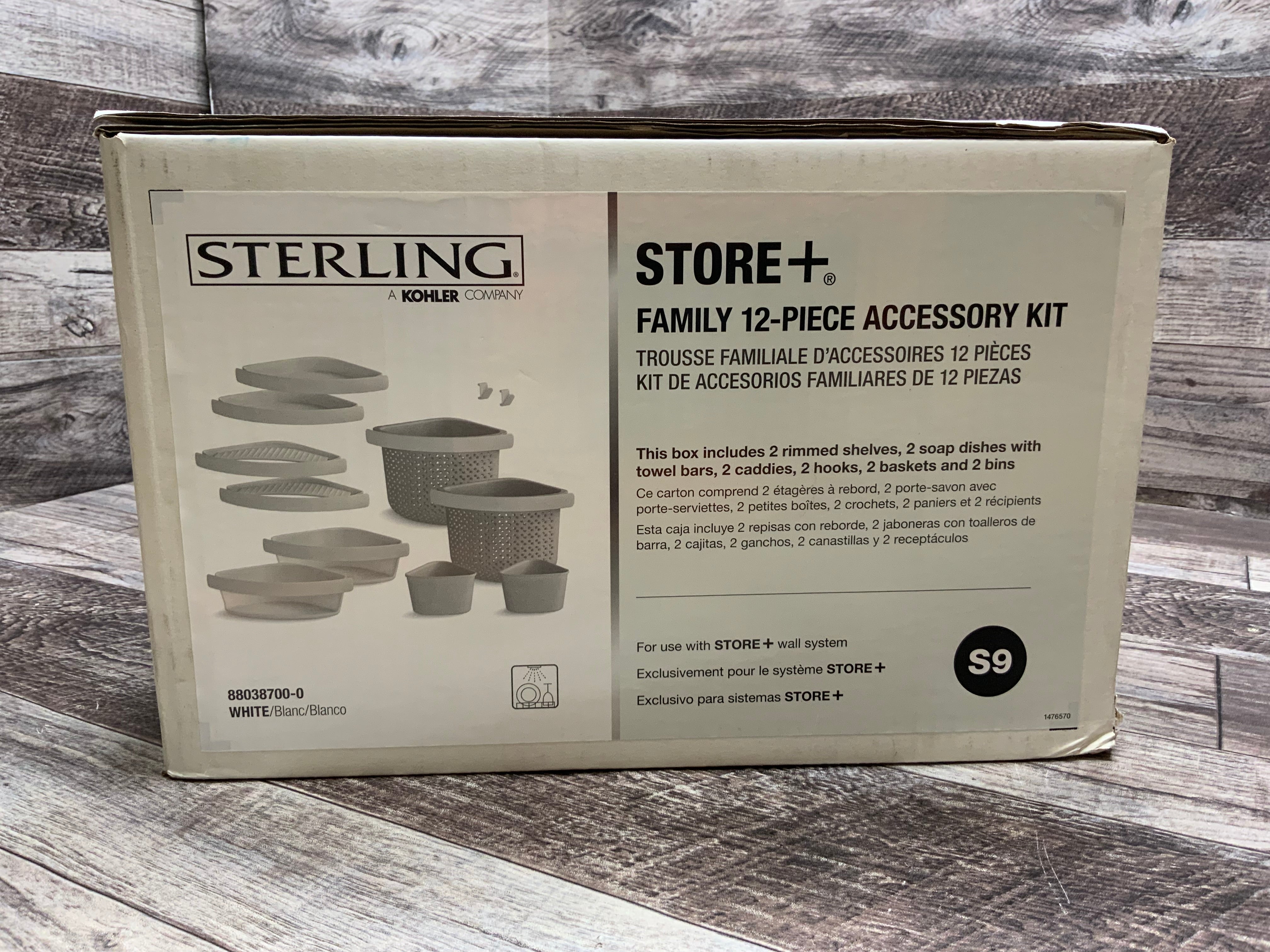 STERLING 88038700-0 STORE+ Family 12-Piece Shelf Kit in White (8130624225518)